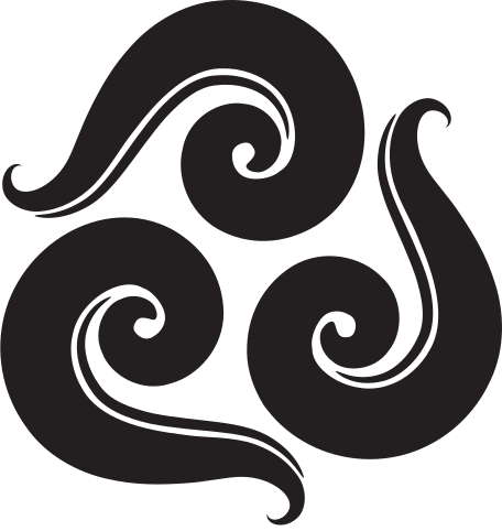A black and white image of some swirls